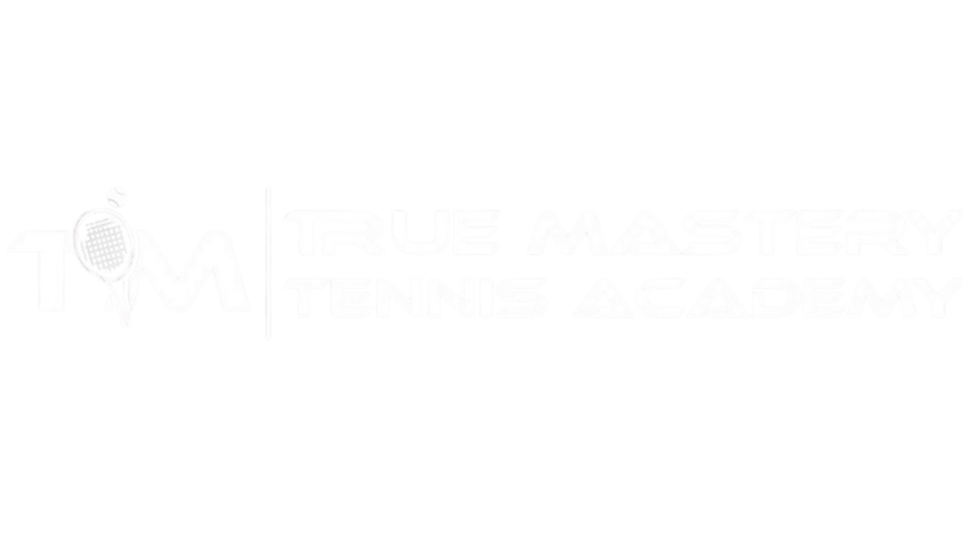 True Mastery Tennis Academy Logo TM Tennis White